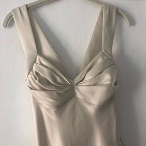 Calvin Klein White Silk Gown